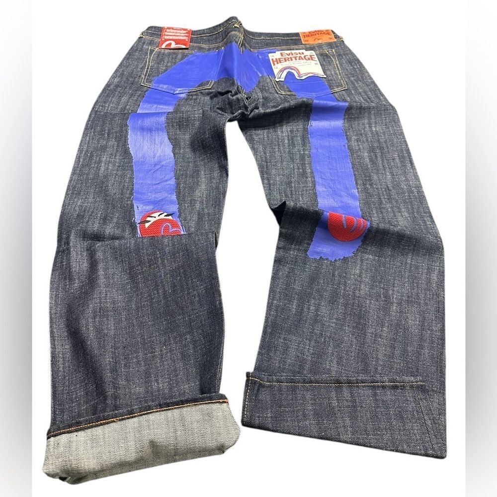 Vintage Evisu denim daicock Evisu logo with purple painting size 38/40/42